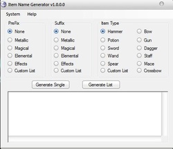 Item Name Generator v1.0.1.1 | HIVE